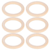 20Pcs Wood Baby Natural Teething Rings DIY Jewelry Circle Pendant Craft Making Accessory70mm - Low Angle