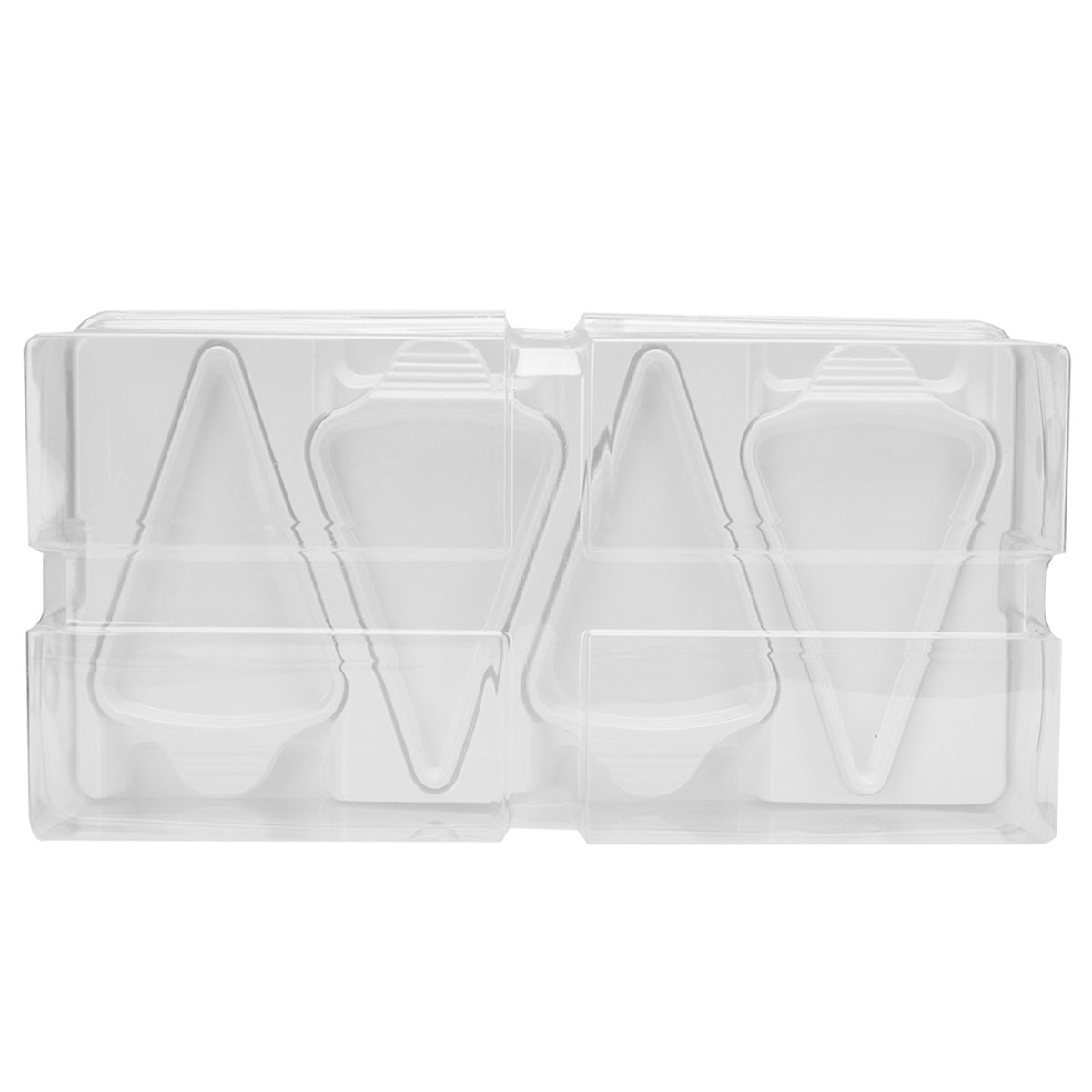 10pcs Baking Cake Box 4 Grid Triangular Transparent Material Cake Box for Dessert Bakery