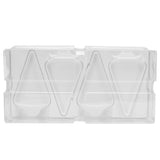 10pcs Baking Cake Box 4 Grid Triangular Transparent Material Cake Box for Dessert Bakery - Top-Down View