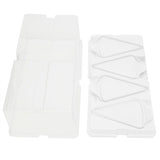 10pcs Baking Cake Box 4 Grid Triangular Transparent Material Cake Box for Dessert Bakery - 45-Degree Angle