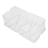 10pcs Baking Cake Box 4 Grid Triangular Transparent Material Cake Box for Dessert Bakery