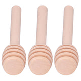 50PCS 8CM Wood Honey Dipper Sticks Honey Stirrer Dispensing Wand for Wedding Party Favors - Top-Down View