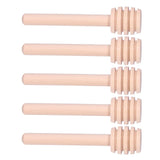50PCS 8CM Wood Honey Dipper Sticks Honey Stirrer Dispensing Wand for Wedding Party Favors