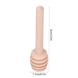 50PCS 8CM Wood Honey Dipper Sticks Honey Stirrer Dispensing Wand for Wedding Party Favors