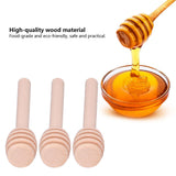 50PCS 8CM Wood Honey Dipper Sticks Honey Stirrer Dispensing Wand for Wedding Party Favors - Extra Image