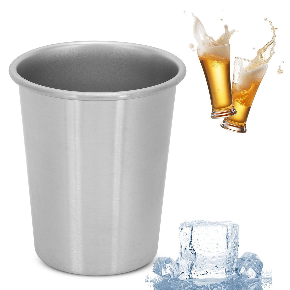 Water Cup Portable Non Slip 304 Stainless Steel Beer Wine Mug Drinkware for Home Use(230ml )