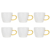 6Pcs Heat Resistant Glass Cup Tea Cup with Handle Tea Set Accessories for Home Tea House