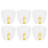 6Pcs Heat Resistant Glass Cup Tea Cup with Handle Tea Set Accessories for Home Tea House - Top-Down View
