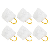 6Pcs Heat Resistant Glass Cup Tea Cup with Handle Tea Set Accessories for Home Tea House