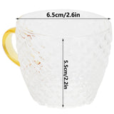 6Pcs Heat Resistant Glass Cup Tea Cup with Handle Tea Set Accessories for Home Tea House