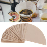 100Pcs Coffee Filter Paper Cone Shaped Disposable Coffer Filters Accessory 14x10cm