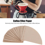 100Pcs Coffee Filter Paper Cone Shaped Disposable Coffer Filters Accessory 14x10cm