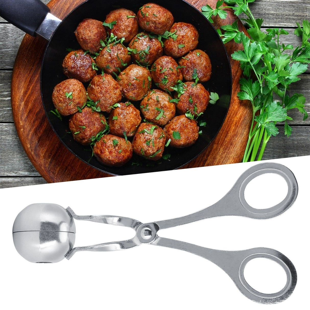 Meatball Scoop Stainless Steel DIY Meat Ball Maker Tongs Home Kitchen AccessoriesS