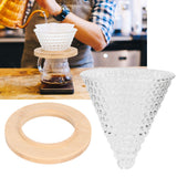 Coffee Pot Filter reusable glass Coffee Dripper Funnel Kettle Brewer AccessoriesTransparent