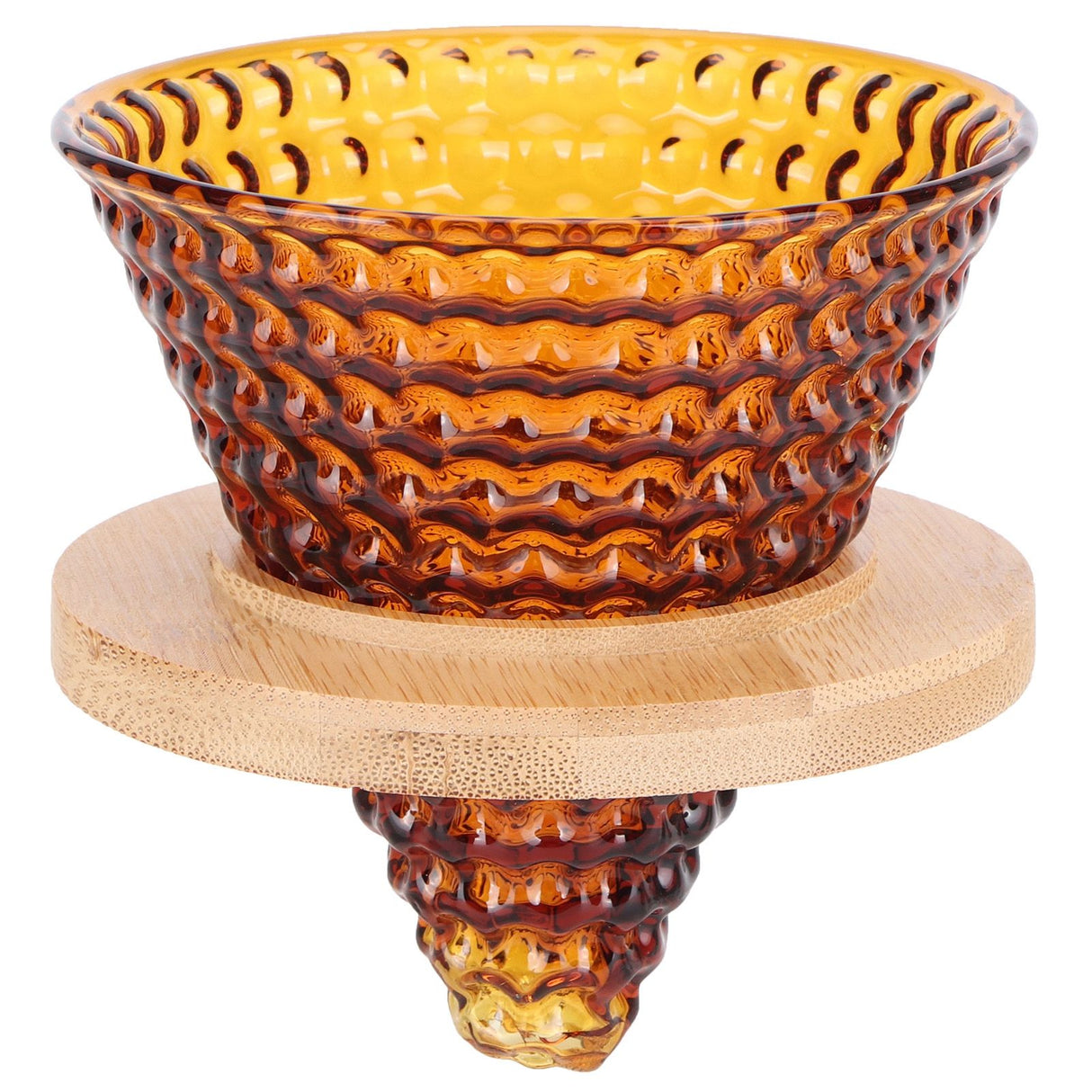 Coffee Pot Filter reusable glass Coffee Dripper Funnel Kettle Brewer AccessoriesBrown