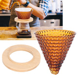 Coffee Pot Filter reusable glass Coffee Dripper Funnel Kettle Brewer AccessoriesBrown - Extra Image