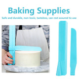Cake Smoother Ruler Height Adjustable Cream Butter Scraper Cake Decorating Tool Blue