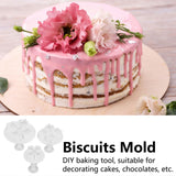 3Pcs Cake Decorating Mold Hydrangea Pattern Biscuits Cutter Spring Mold Baking Pastry Tool - Extra Image
