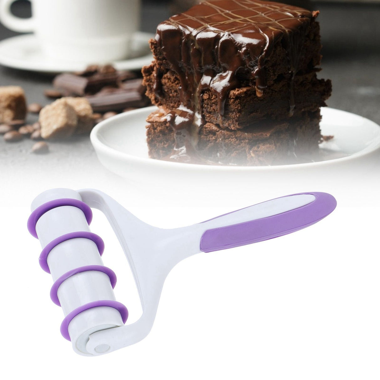 Fondant Dough Roller Cutter Biscuits Pastry Mold Household Baking Cake DIY Decorating Tool