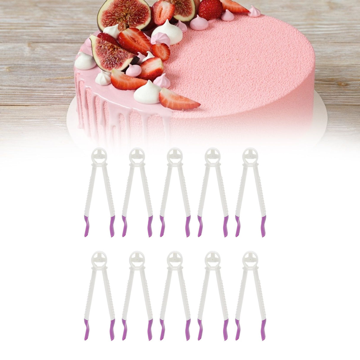 10Pcs Cake Lace Clip Fondant Cake Edge Decoration Mold Clamp Home Baking Accessory