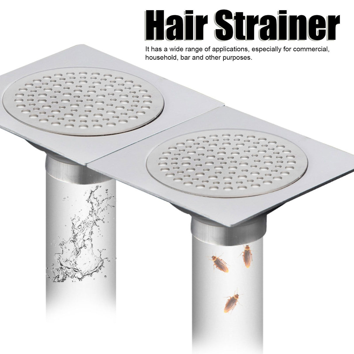 68mm Round Floor Drain Cover Sewer Anti Blocking Hair Strainer Filter Drain Catcher Cover