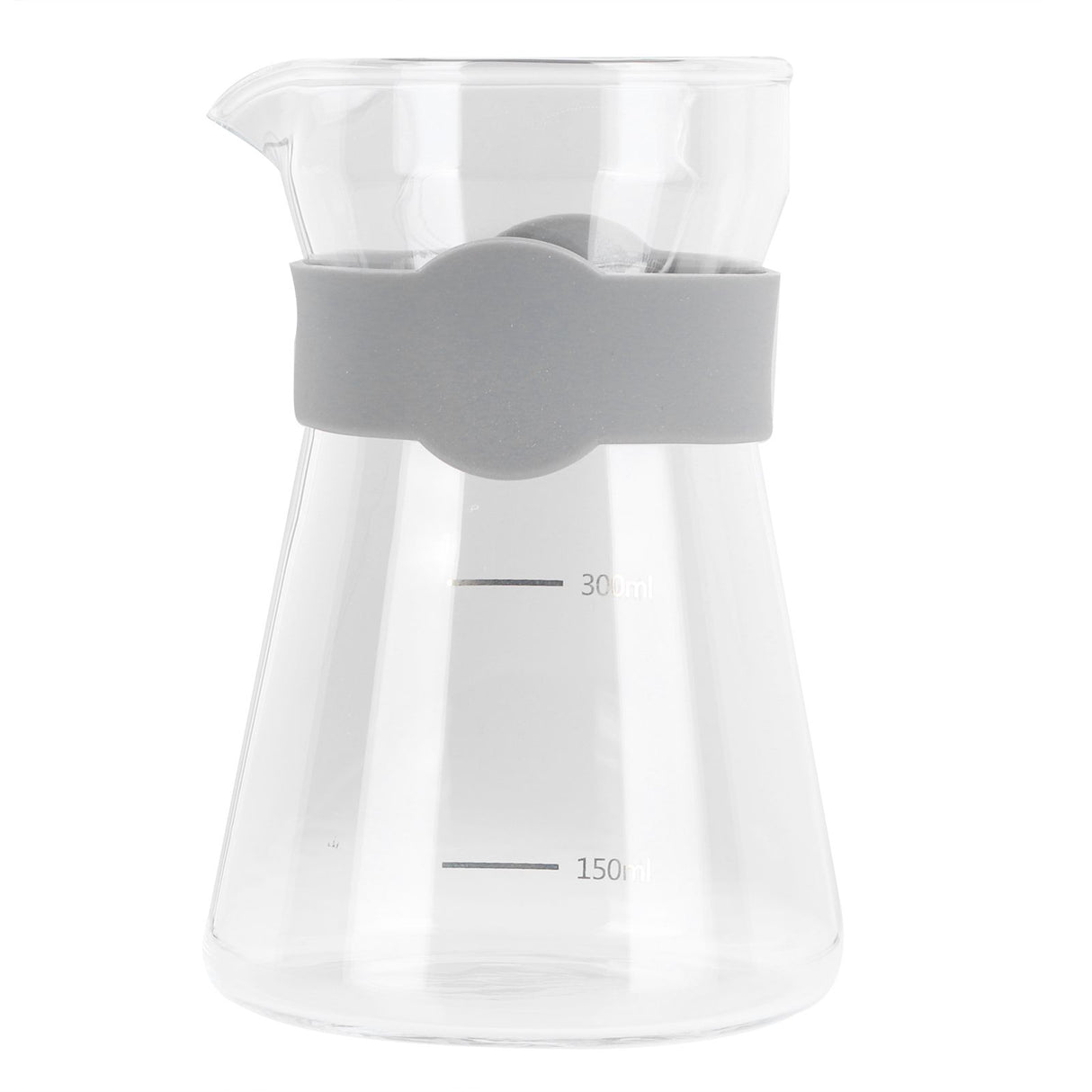 Home Coffee Pot High Borosilicate Glass Pour Over Coffee Maker Kettle with Scales(Transparent )