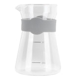 Home Coffee Pot High Borosilicate Glass Pour Over Coffee Maker Kettle with Scales(Transparent )