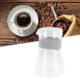 Home Coffee Pot High Borosilicate Glass Pour Over Coffee Maker Kettle with Scales(Transparent )