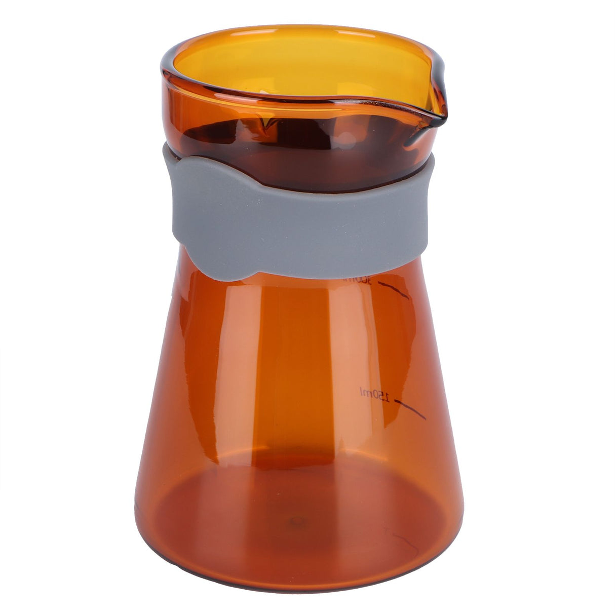 Home Coffee Pot High Borosilicate Glass Pour Over Coffee Maker Kettle with Scales(Brown )