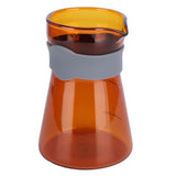 Home Coffee Pot High Borosilicate Glass Pour Over Coffee Maker Kettle with Scales(Brown ) - Side View