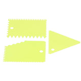 3PCS/Set Cake Cream Scraper Pasty Cutters Scraper Irregular Teeth Edge DIY SmootherGreen
