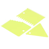 3PCS/Set Cake Cream Scraper Pasty Cutters Scraper Irregular Teeth Edge DIY SmootherGreen - 45-Degree Angle