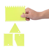 3PCS/Set Cake Cream Scraper Pasty Cutters Scraper Irregular Teeth Edge DIY SmootherGreen - Low Angle
