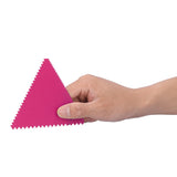 3PCS/Set Cake Cream Scraper Pasty Cutters Scraper Irregular Teeth Edge DIY SmootherRose Red