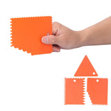 3PCS/Set Cake Cream Scraper Pasty Cutters Scraper Irregular Teeth Edge DIY SmootherOrange - Low Angle