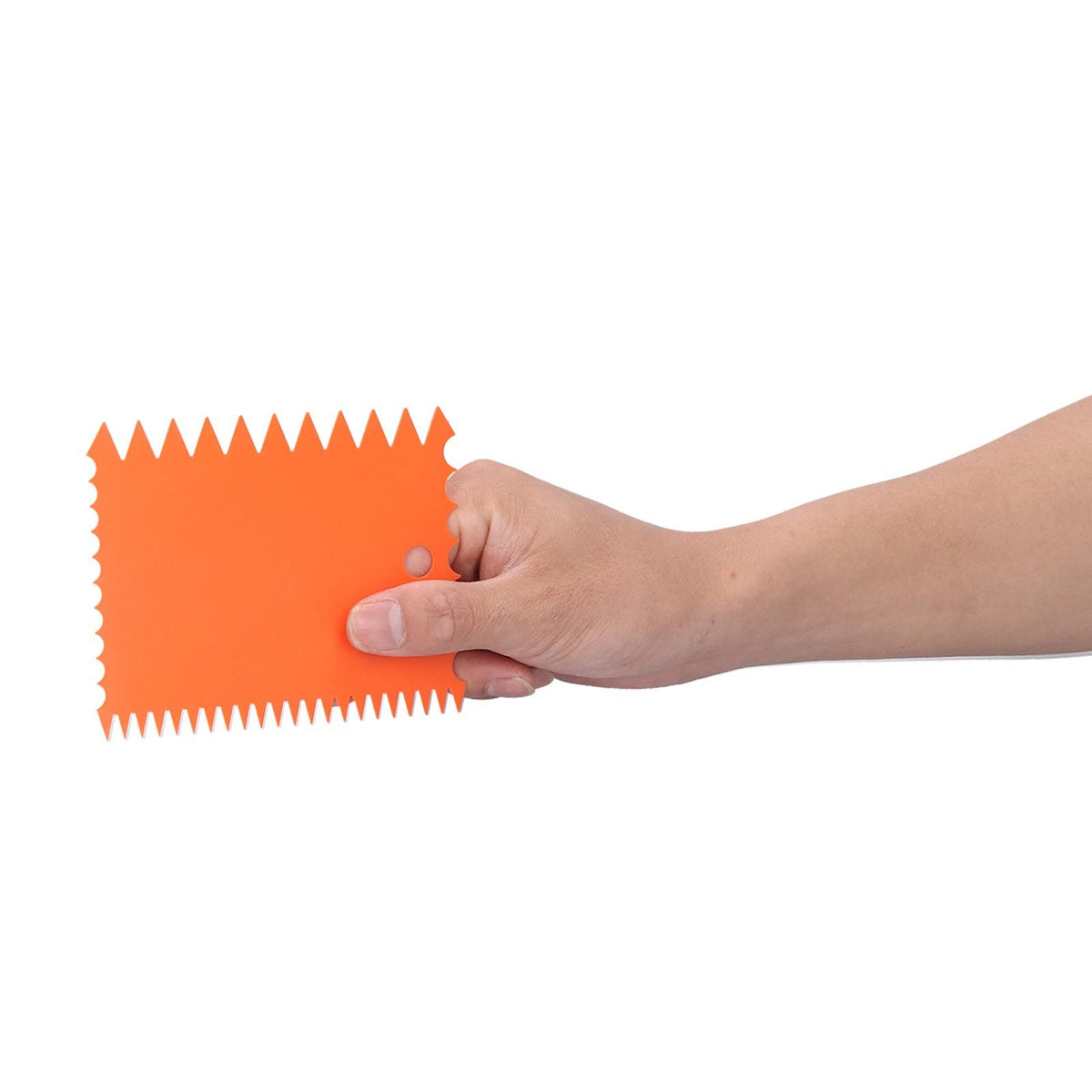3PCS/Set Cake Cream Scraper Pasty Cutters Scraper Irregular Teeth Edge DIY SmootherOrange