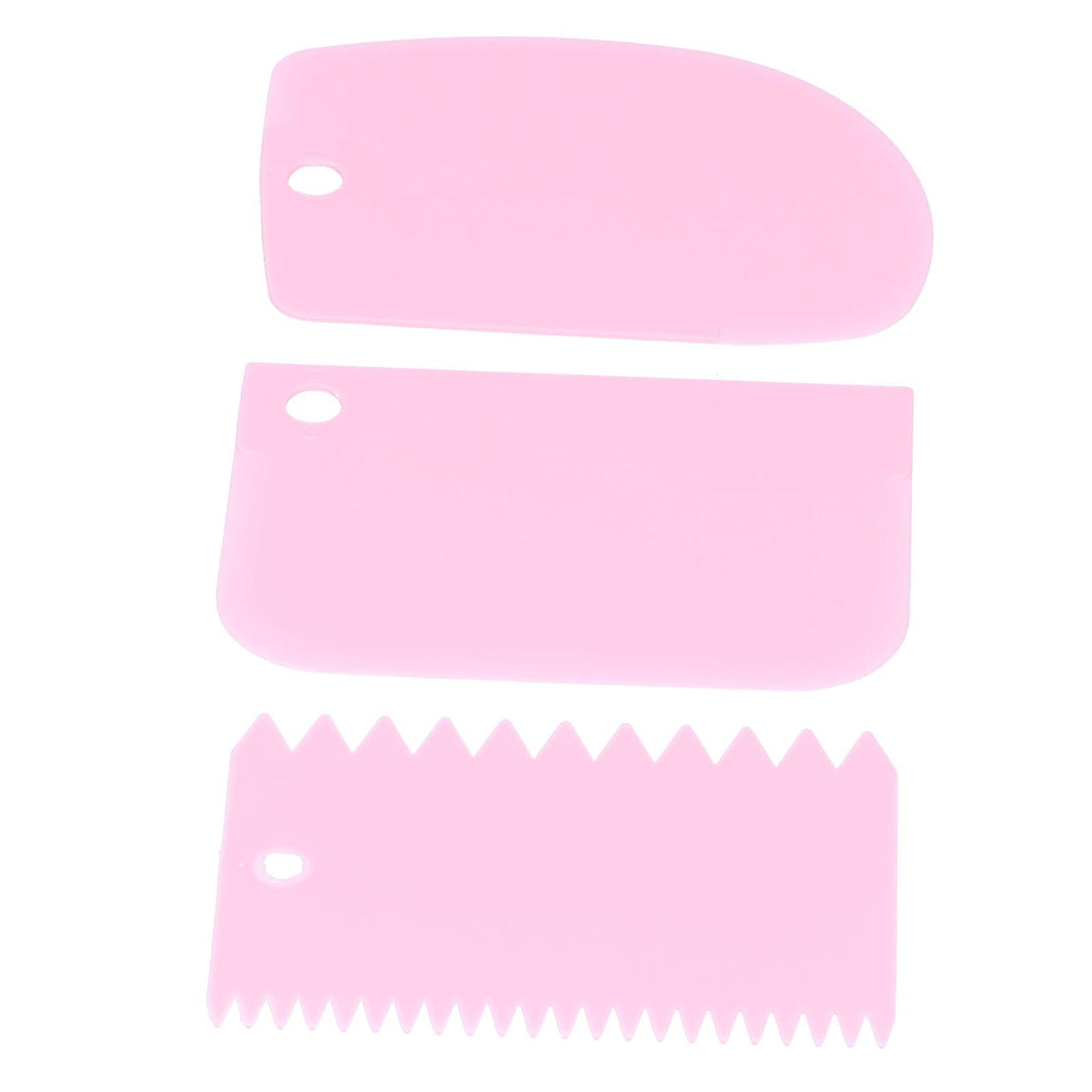 3PCS/Set Cake Cream Scraper Dough Pasty Cutters Scraper Kitchen Tool DIY Baking ToolPink