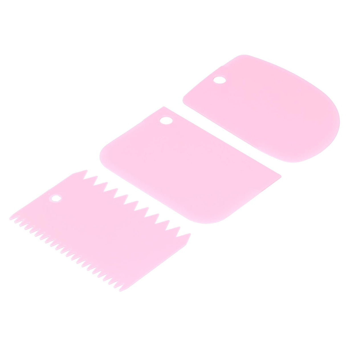 3PCS/Set Cake Cream Scraper Dough Pasty Cutters Scraper Kitchen Tool DIY Baking ToolPink