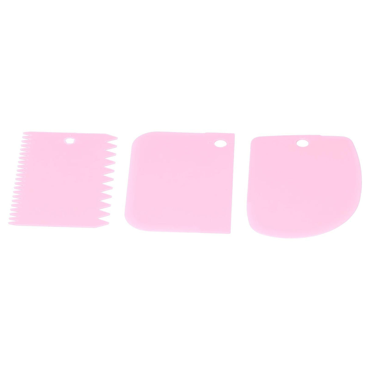 3PCS/Set Cake Cream Scraper Dough Pasty Cutters Scraper Kitchen Tool DIY Baking ToolPink