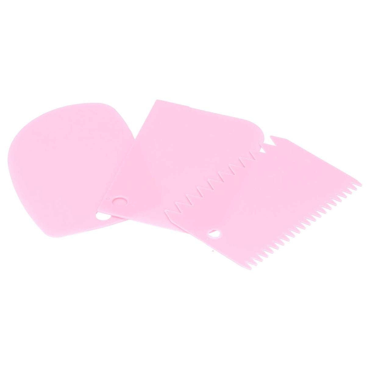 3PCS/Set Cake Cream Scraper Dough Pasty Cutters Scraper Kitchen Tool DIY Baking ToolPink
