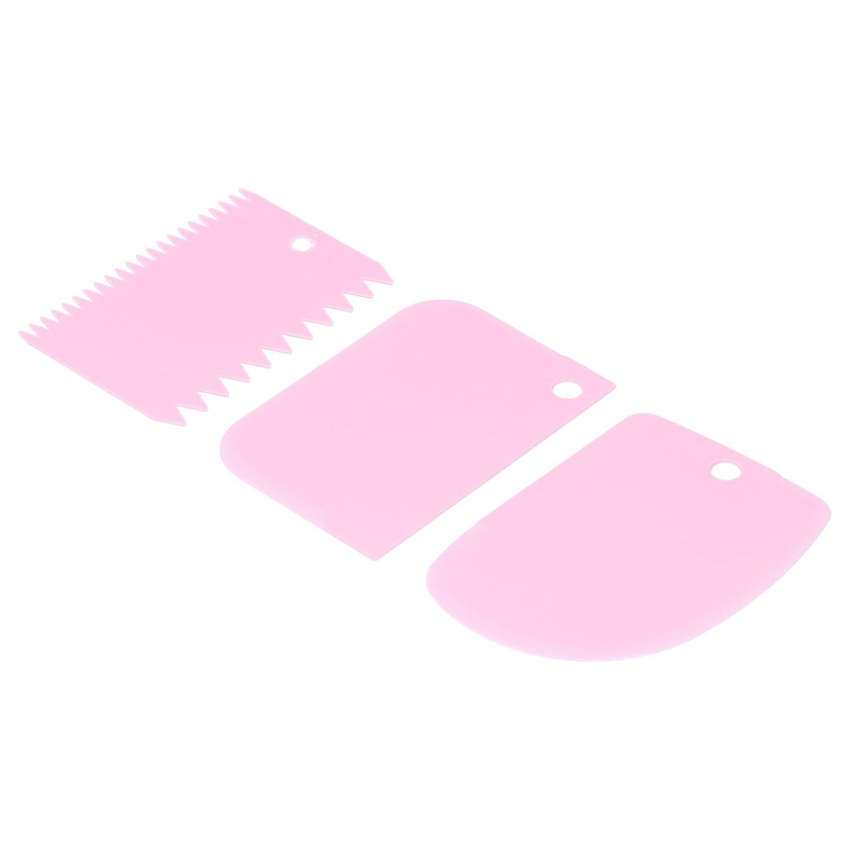 3PCS/Set Cake Cream Scraper Dough Pasty Cutters Scraper Kitchen Tool DIY Baking ToolPink