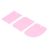 3PCS/Set Cake Cream Scraper Dough Pasty Cutters Scraper Kitchen Tool DIY Baking ToolPink - Extra Image