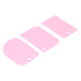 3PCS/Set Cake Cream Scraper Dough Pasty Cutters Scraper Kitchen Tool DIY Baking ToolPink