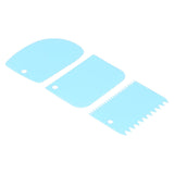 3PCS/Set Cake Cream Scraper Dough Pasty Cutters Scraper Kitchen Tool DIY Baking ToolBlue