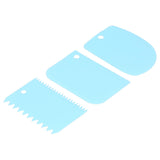 3PCS/Set Cake Cream Scraper Dough Pasty Cutters Scraper Kitchen Tool DIY Baking ToolBlue - 45-Degree Angle