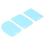 3PCS/Set Cake Cream Scraper Dough Pasty Cutters Scraper Kitchen Tool DIY Baking ToolBlue