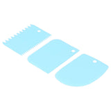 3PCS/Set Cake Cream Scraper Dough Pasty Cutters Scraper Kitchen Tool DIY Baking ToolBlue