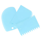 3PCS/Set Cake Cream Scraper Dough Pasty Cutters Scraper Kitchen Tool DIY Baking ToolBlue