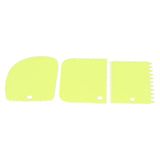 3PCS/Set Cake Cream Scraper Dough Pasty Cutters Scraper Kitchen Tool DIY Baking ToolGreen