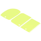 3PCS/Set Cake Cream Scraper Dough Pasty Cutters Scraper Kitchen Tool DIY Baking ToolGreen